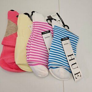 HUE Set of 4 Low Socks One Size